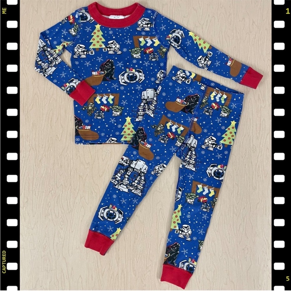 Hanna Andersson Star Wars Christmas  Pajamas Boys 3T 90cm Cotton Stormtroopers